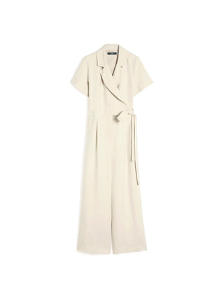 tuta in batavia di viscosa e lino