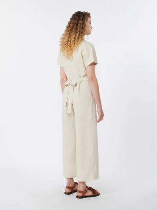 tuta in batavia di viscosa e lino