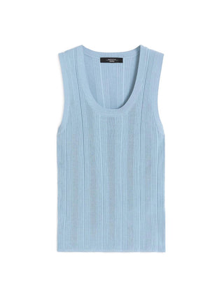 Maglia smanicata in filato di viscosa