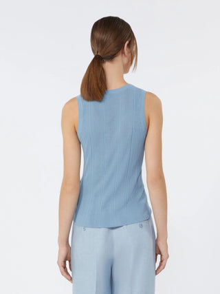 Maglia smanicata in filato di viscosa