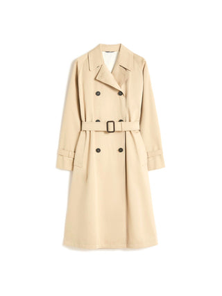 trench in gabardina antigoccia con stampa