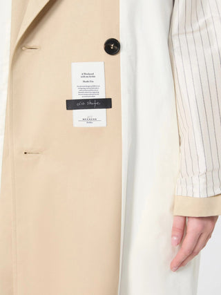 trench in gabardina antigoccia con stampa