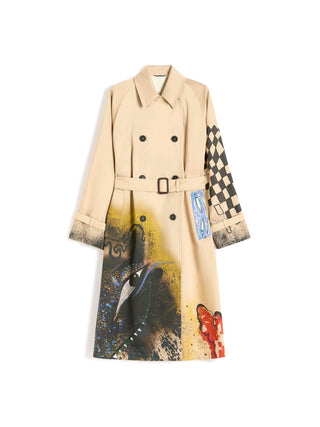Trench in gabardina antigoccia fantasia