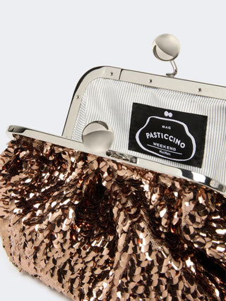 Pasticcino bag small in raso con paillettes