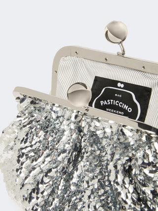 Pasticcino bag small in raso con paillettes