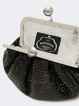 Pasticcino bag small in raso con strass