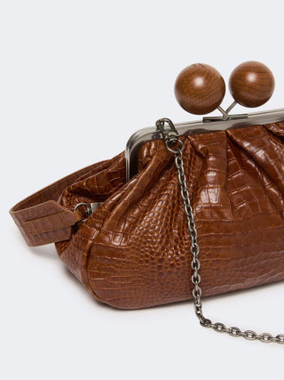 Pasticcino bag medium in pelle con stampa cocco