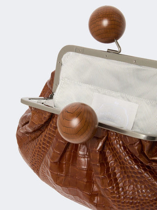 Pasticcino bag medium in pelle con stampa cocco