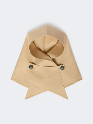 Cappello-foulard in gabardina antigoccia