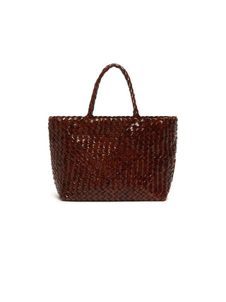 Borsa in pelle intrecciata