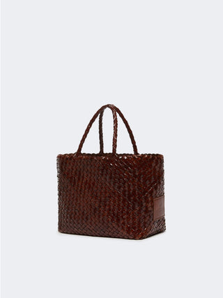 Borsa in pelle intrecciata