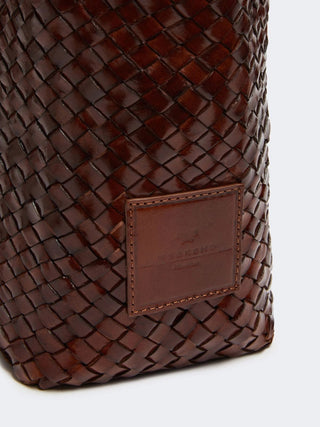 Borsa in pelle intrecciata