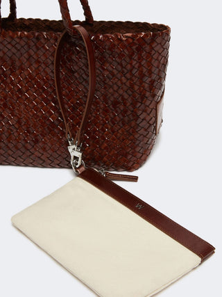 Borsa in pelle intrecciata