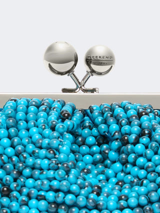 Pasticcino bag small con perle in resina ricamate