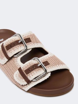 Sandalo fussbett in cotone crochet