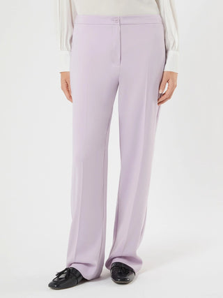 Pantaloni dritti in cady fluido