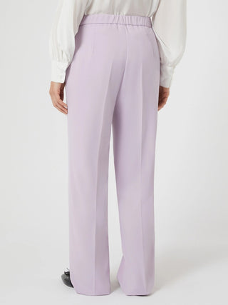 Pantaloni dritti in cady fluido