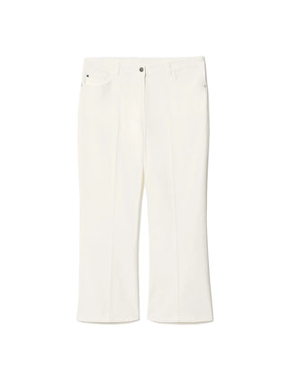 Pantaloni flare in drill di cotone