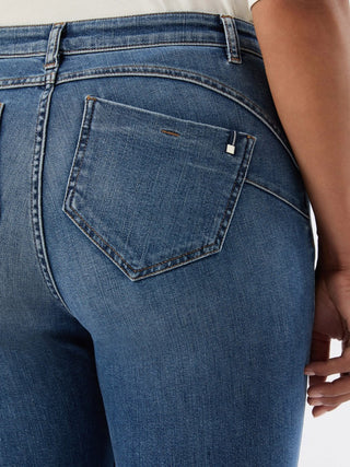 Jeans flare in denim di cotone