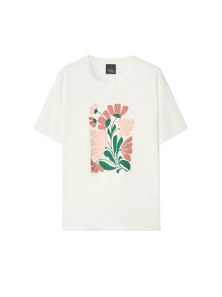 T-shirt in jersey con stampa