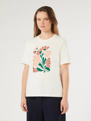 T-shirt in jersey con stampa