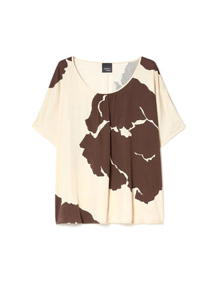 Top in raso di viscosa stampato