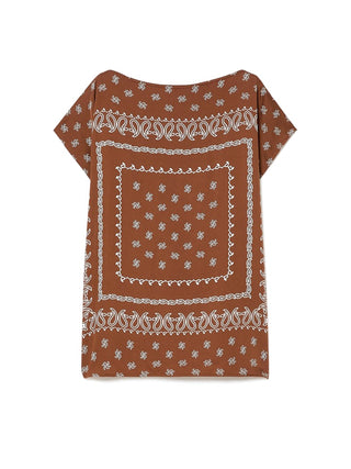 Tunica in raso stampato e jersey