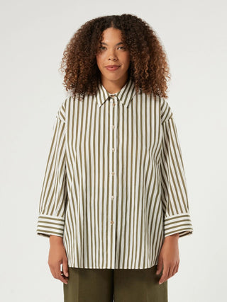 Camicia in cotone a righe