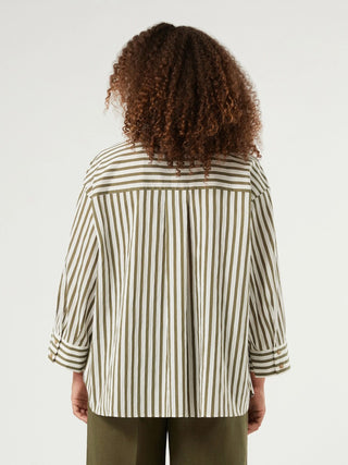 Camicia in cotone a righe