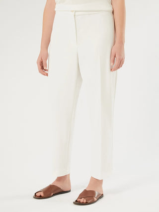 Pantalone a sigaretta in scuba crêpe stretch