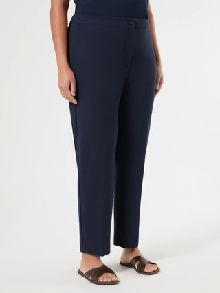 Pantalone a sigaretta in scuba crêpe stretch