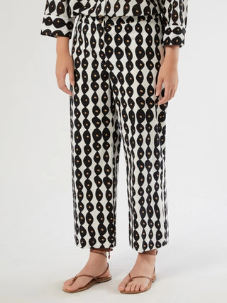 Pantaloni cropped in cotone