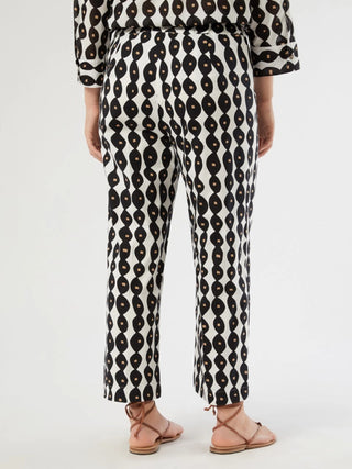 Pantaloni cropped in cotone