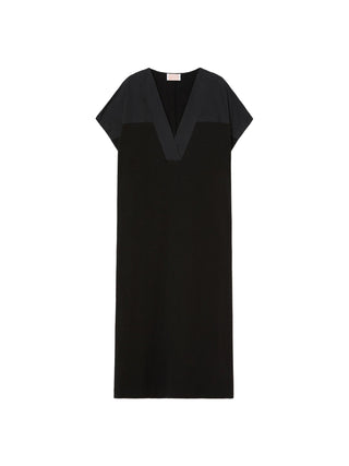 Abito in jersey e popeline