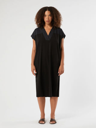 Abito in jersey e popeline