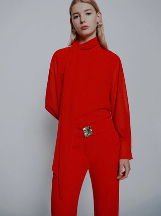 Blusa in georgette crêpe