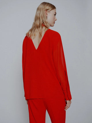 Blusa in georgette crêpe