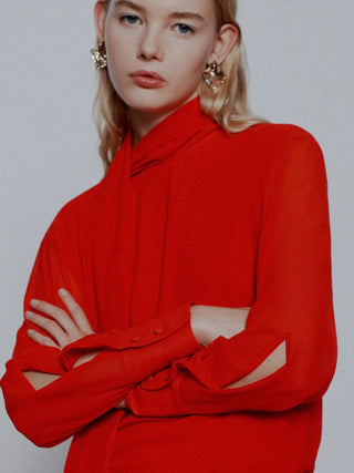 Blusa in georgette crêpe