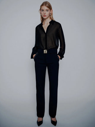 Pantalone dritto con cintura