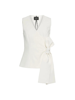 Top con fiocco in envers satin