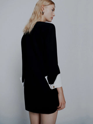 Abito sagomato in envers satin