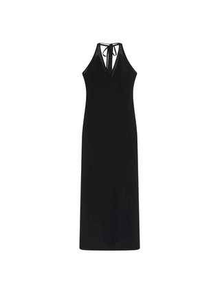 Abito lungo in envers satin