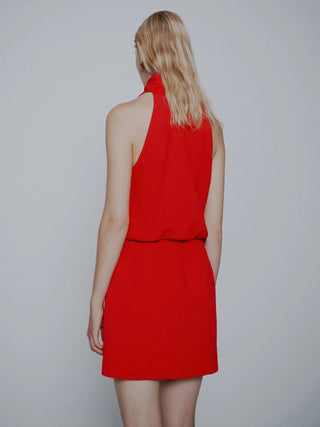 Abito svasato in envers satin