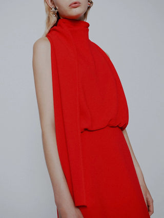 Abito svasato in envers satin