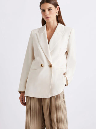 Blazer doppiopetto in tela stretch
