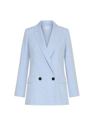 Blazer in tela stretch effetto malfilé