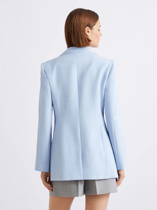 Blazer in tela stretch effetto malfilé