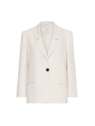 Blazer dritto in tela stretch