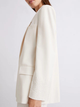 Blazer dritto in tela stretch