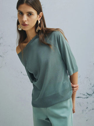 Maglia in viscosa aspetto tulle